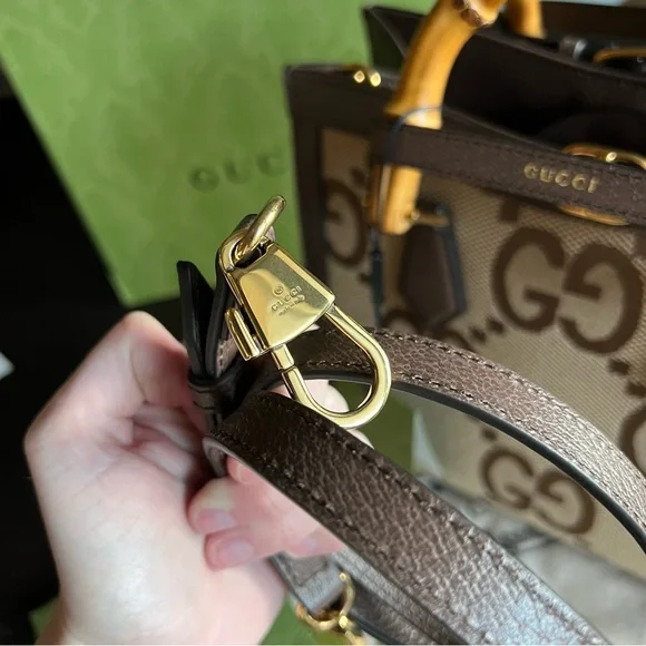 Gucci Beige and Brown Monogram Tote - Picture 7 of 16
